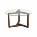 Mesa de centro de vidro 75x75 Marron