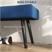 Banco de Cama Poliéster, Espuma HOMCOM Azul