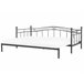 Beliani Cama con somier Metal TULLE 102x209 Negro