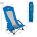 Aktive Silla plegable baja y transpirable Azul