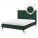 Beliani Cama Terciopelo BAYONNE 151x212 Verde Oscuro
