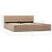 Cama canapé hidráulica cuero sintético 180x200 Marron