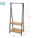 Max Home Burro ropa madera y acero 2 estantes Negro/ Madera