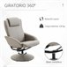 Sillón Relax Cuero sintético, Esponja, Acero HOMCOM Gris