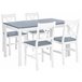 Beliani Conjunto de comedor MOANA Blanco