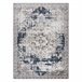 Alfombra lavable ANDRE 1090 Ornamento vintage 160x220 Gris Azul