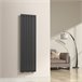 Radiador de panel Nore de Diseño monocapa plano acero Negro