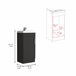 Mueble de Baño con Lavabo Madrid, con armario de almacenamiento. Negro