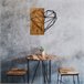 Placa deco WOOD HEART metal negro Negro
