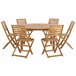 Beliani Conjunto de comedor TOLVE Marron