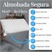Almohada Segura Moshy de Fibra Alta 75x35 Blanco