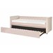Beliani Cama con somier Terciopelo LIBOURNE 92x220 Rosa Talco