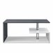 Mesa de centro Haarlem con estante aglomerado 90x50 Gris Oscuro