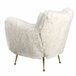 ANGEL CERDA Sillón tela pelo largo blanco ANGEL CERDA Sillón tela pelo largo blanco Dorado