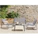 Beliani Conjunto longue Acero BARREA Gris