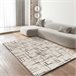 Alfombra abstracta en blanco y negro RETRO - ATTICGO 80x150 Blanco