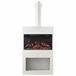 KAMINIO Eléctrica Chimenea HENRI con Tubo de Chimenea Blanco