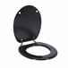 Well Home Asiento de Inodoro con tapa Negro
