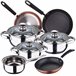 Bateria de cocina 7 piezas con juego de sartenes Multicolor