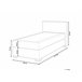 Beliani Cama continental Poliéster PRESIDENT 99x211 Gris Oscuro