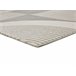 Alfombra geométrica con relieve FLORA - ATTICGO 133x190 Blanco/ Plateado