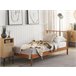 Beliani Cama con somier Madera de pino BARRET 106x210 Marron
