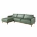 ANGEL CERDÁ Sofá chaise longue izquierda piel Verde