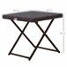 Mesa Cuadrada Plegable Ratán PE, Acero Outsunny 40x40 Marron