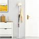 Perchero de Pie Metal, Madera Maciza HOMCOM Blanco