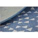 Alfombra de cuerda sisal FLAT círculo Vidriero 120x120 Azul