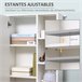 Armario de Suelo para Baño Melamina de Madera kleankin 71 Blanco