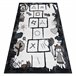 Alfombra FUN Hop para niños rayuela animales 280x370 Negro