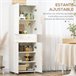 Alacena de Cocina MDF, Melamina de Madera HOMCOM, hogar - cocina Blanco