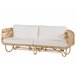Beliani Conjunto de jardín Ratán DOLCEDO Blanco/ Beige