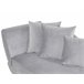 Beliani Chaise longue Terciopelo MERI Gris Claro