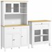 Alacena de Cocina MDF, Melamina de Madera HOMCOM, hogar - cocina Blanco
