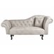Beliani Chaise longue derecho Terciopelo LATTES Gris Oscuro