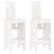 2 Taburetes altos de madera Blanco