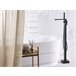 Beliani Grifo para bañera independiente DELLA 15x26 Negro