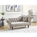 Beliani Chaise longue derecho Terciopelo LATTES Gris Oscuro