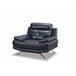 Sillón de piel HAWAI Azul Marino