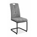 Silla de comedor ROSI tapizada en tela Gris Claro