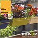 3 Jardineras L 22 Cm Con Ganchos Gris