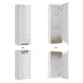 Conjunto de muebles con lavabo individual 2 cajones y columna Livia Blanco