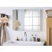 Beliani Espejo de baño NEXON Gris
