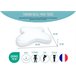 Almohada Mariposa Plana Viscoelástica Funda Algodón Blanco