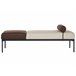Beliani Chaise longue Piel sintética, Lino sintético MALMOS Beige