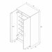 Armario multiusos 2 puertas efecto madera 55 Blanco