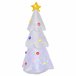 Árbol de Navidad Inflable Poliéster HOMCOM Blanco