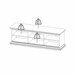Mueble TV 2 puertas laminado blanco PARIS Blanco